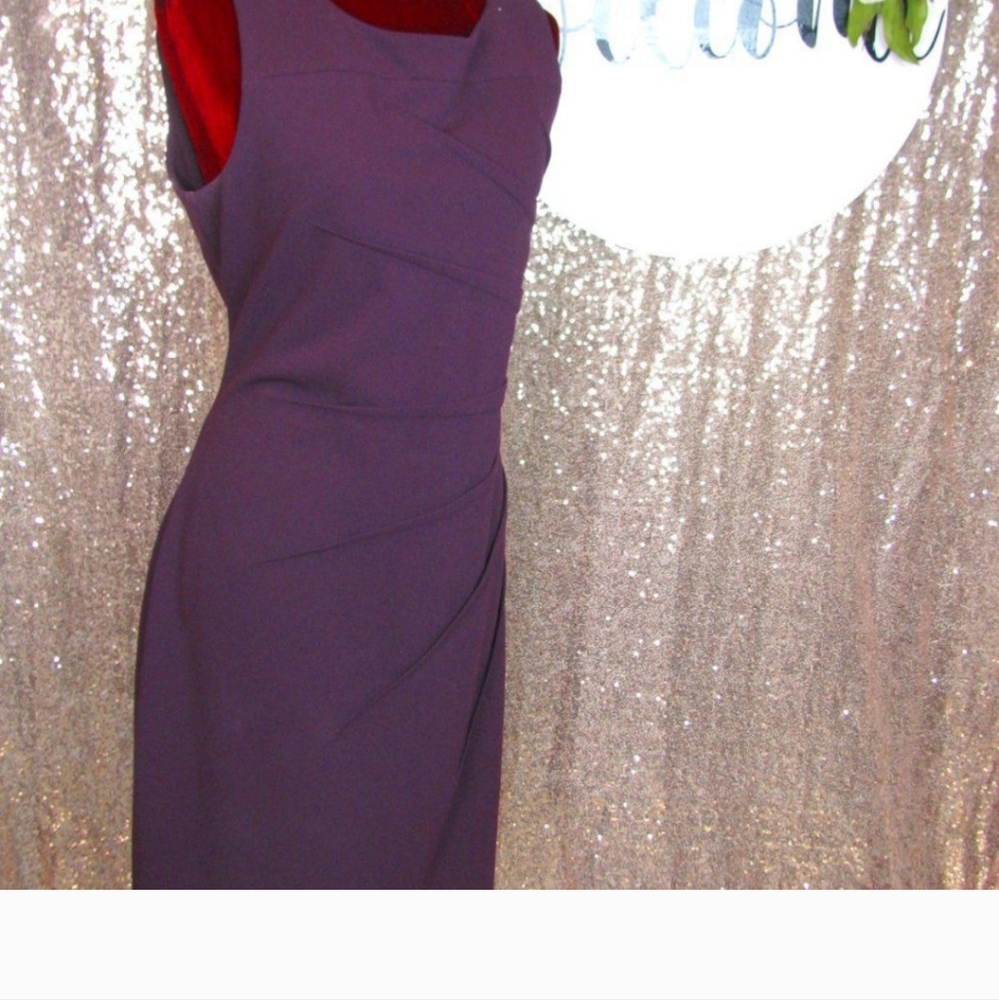 Calvin Klein Purple Dress with Ruching On One Side - dress 14